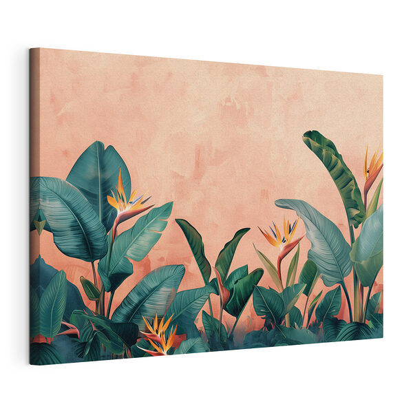 Cuadros Serenidad tropical: un abrazo floral artístico