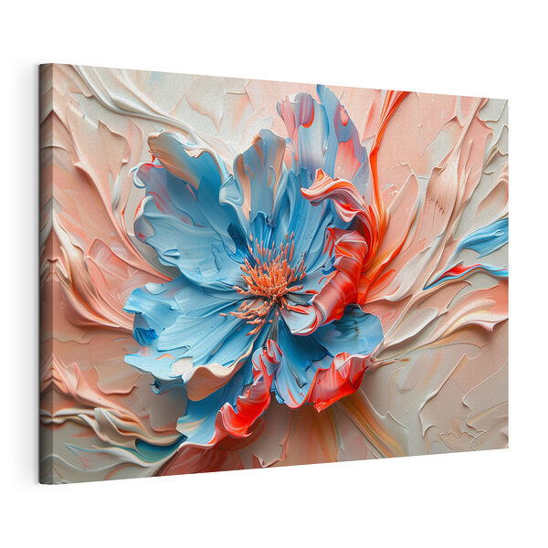 Flor azul y rosa Cuadros Flor azul y rosa