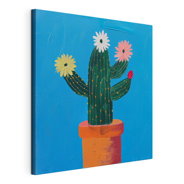 Cuadro de un cactus con flores Cuadros Cuadro de un cactus con flores