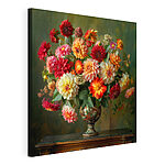 Cuadros Jarrón con flores sobre una mesa