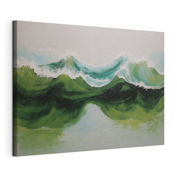 Cuadro de olas verdes y azules Cuadros Cuadro de olas verdes y azules