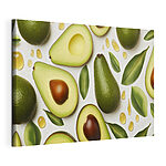 Cuadros Aguacates y aguacates con hojas y gotas de agua