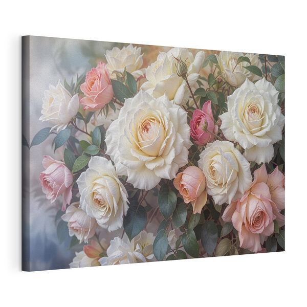 Cuadros Ramo de rosas blancas y rosas
