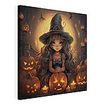 Cuadros Dibujo de una persona sentada sobre una calabaza