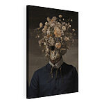 Cuadros Persona con flores en la cabeza