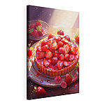 Cuadros Tarta de fresa en un plato