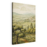Cuadros Paisaje con árboles y edificios