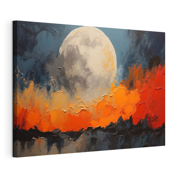 Cuadro de una luna y un fuego Cuadros Cuadro de una luna y un fuego