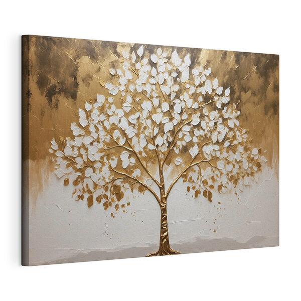 Cuadro de un árbol con hojas blancas Cuadros Cuadro de un árbol con hojas blancas