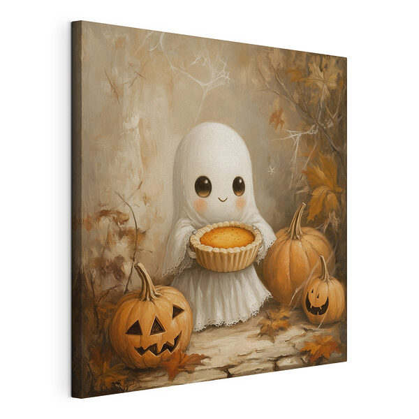 Cuadro de un fantasma con un pastel en la mano Cuadros Cuadro de un fantasma con un pastel en la mano
