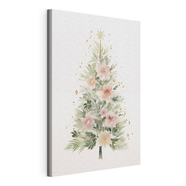 Pintura en acuarela de un árbol de Navidad Cuadros Pintura en acuarela de un árbol de Navidad