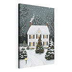Cuadros Casa con árboles y nieve