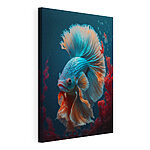 Cuadros Peces azules y naranjas nadando en el agua