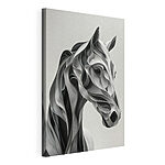 Cuadros Cabeza de caballo hecha de papel