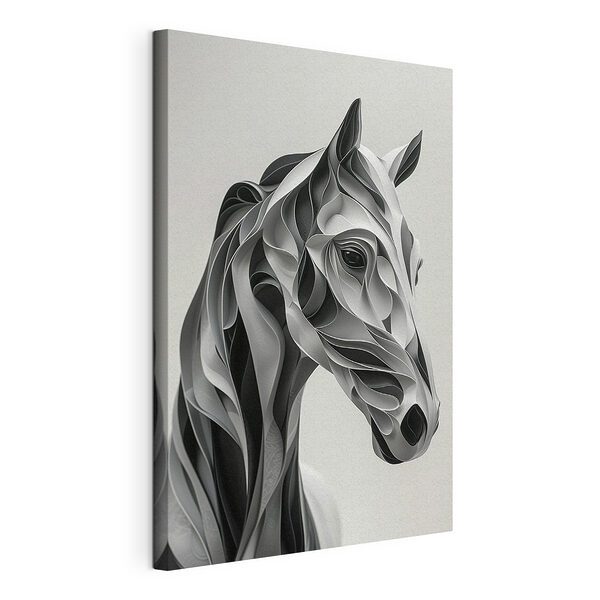 Cabeza de caballo hecha de papel Cuadros Cabeza de caballo hecha de papel