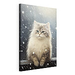 Cuadros Gato sentado en la nieve