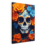 Cuadros Calavera rodeada de flores