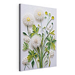 Cuadros Flores y hojas de papel