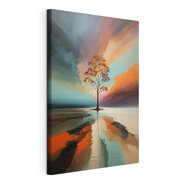 Cuadros Árbol en medio de un lago
