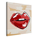 Cuadros Dibujo de unos labios rojos