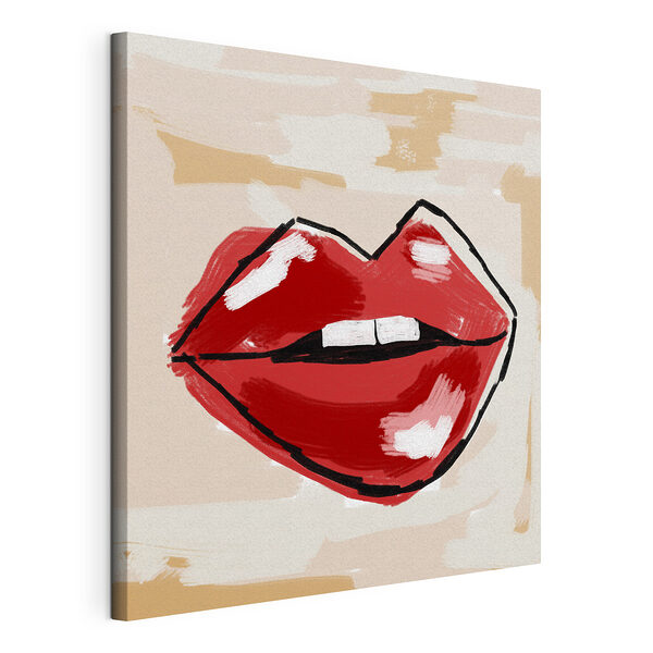Cuadros Dibujo de unos labios rojos