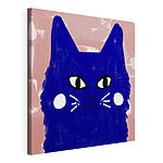 Cuadros Gato azul con ojos blancos y bigotes