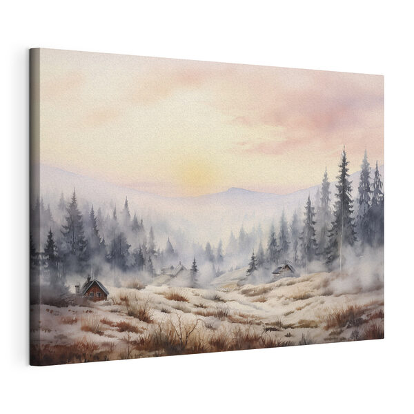 Paisaje con árboles y niebla Cuadros Paisaje con árboles y niebla