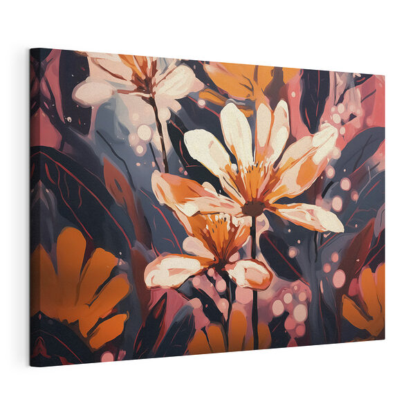 Pintura de flores y hojas Cuadros Pintura de flores y hojas