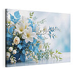 Cuadros Ramo de flores blancas y azules