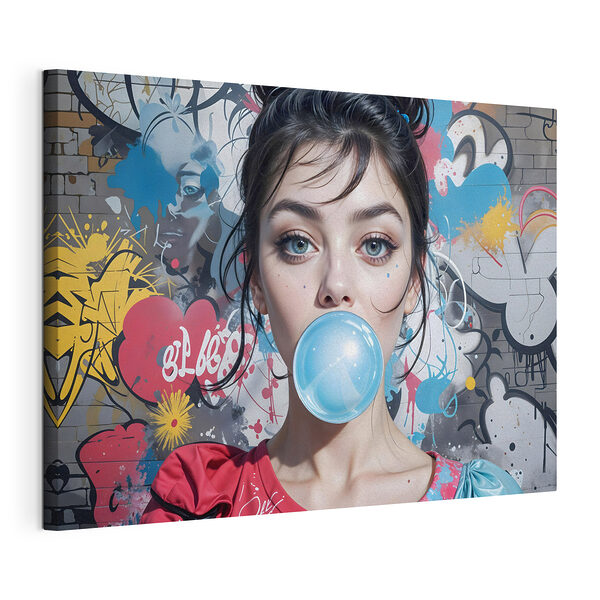 Cuadros Mujer con un chicle