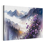 Cuadros Flores moradas en una montaña
