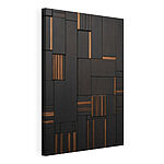 Cuadros Pared de madera negra y marrón