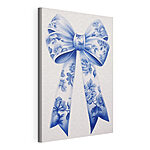 Cuadros Lazo floral azul y blanco