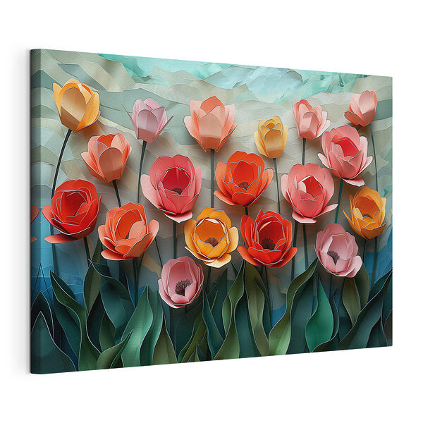 Conjunto de flores de papel Cuadros Conjunto de flores de papel