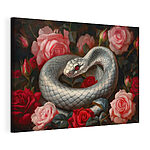 Cuadros Una serpiente entre rosas
