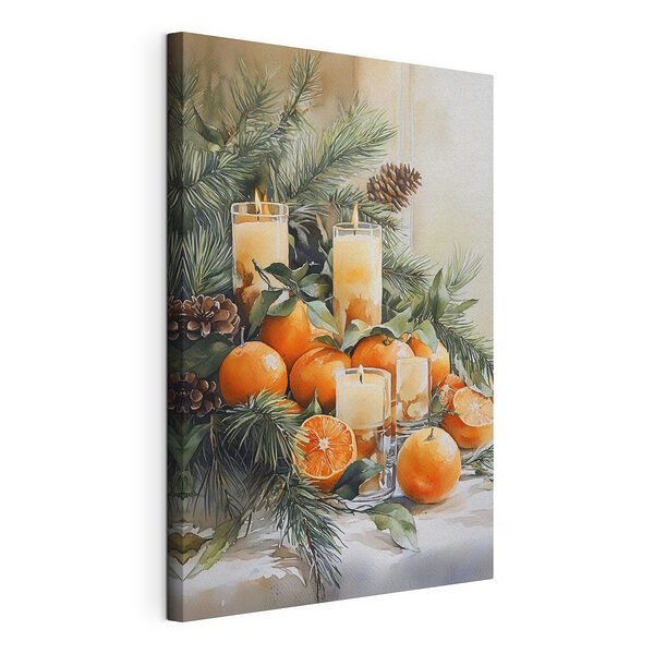 Cuadro de naranjas y velas Cuadros Cuadro de naranjas y velas