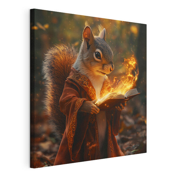 Cuadros Una ardilla que sostiene un libro del que salen llamas (SKU: s41983) Cuadros Cuadros Una ardilla que sostiene un libro del que salen llamas (SKU: s41983)