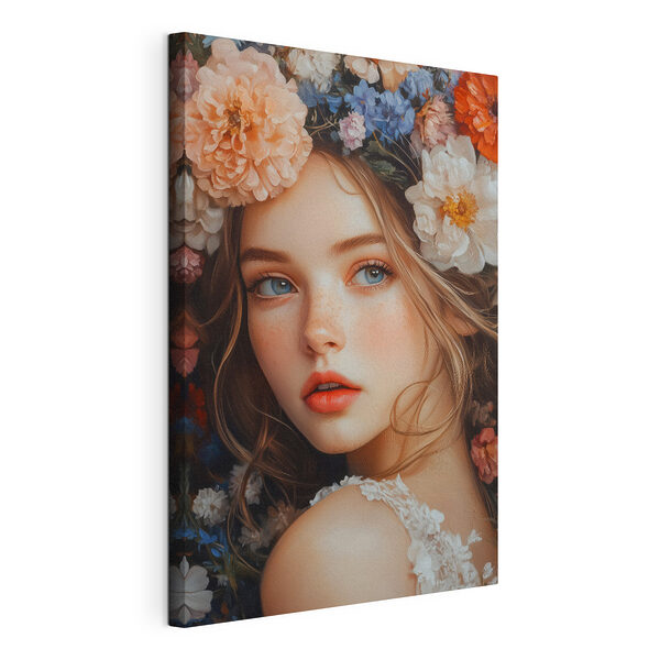 Cuadros Mujer con flores en el pelo