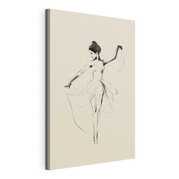 Cuadros Dibujo de una mujer bailando