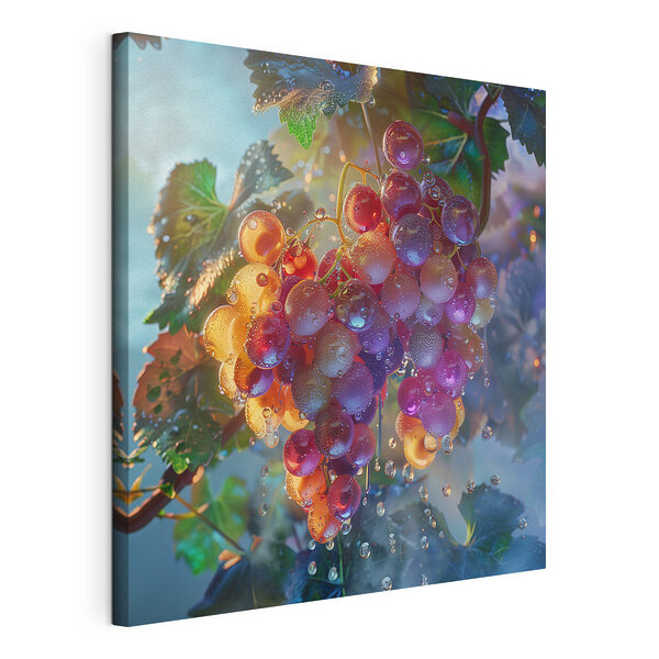 Racimo de uvas con gotas de agua Cuadros Racimo de uvas con gotas de agua