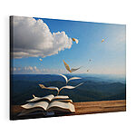 Cuadros Libro del que salen pájaros volando