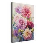 Cuadros Pintura de flores sobre una superficie blanca