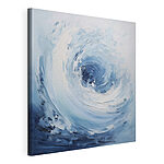 Cuadros Ondas en espiral blancas y azules