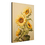 Cuadros Cuadro de girasoles sobre fondo blanco
