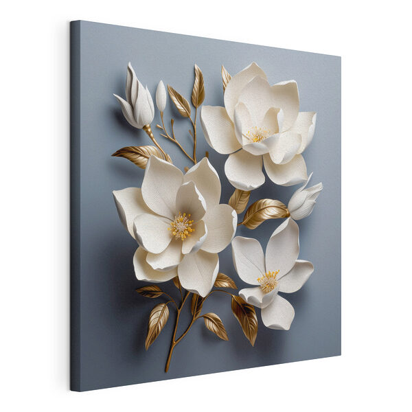 Elegante composición floral en relieve, expuesta con gran maestría Cuadros Elegante composición floral en relieve, expuesta con gran maestría