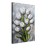 Cuadros Cuadro de tulipanes blancos