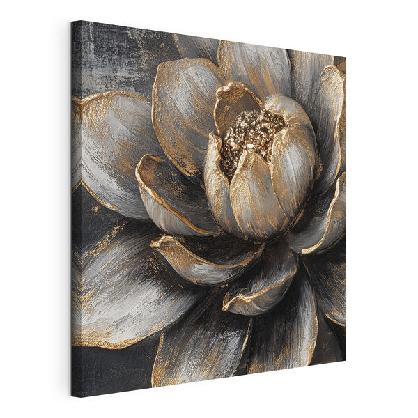 Cuadros Flor artística con pétalos texturizados