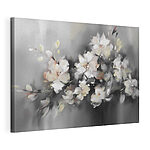 Cuadros Cuadro de flores sobre fondo gris