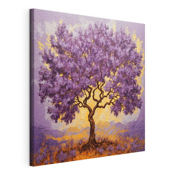 Cuadros Cuadro de un árbol con hojas moradas