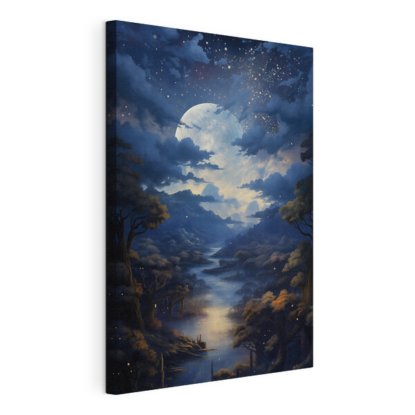 Cuadros La luna sobre un río